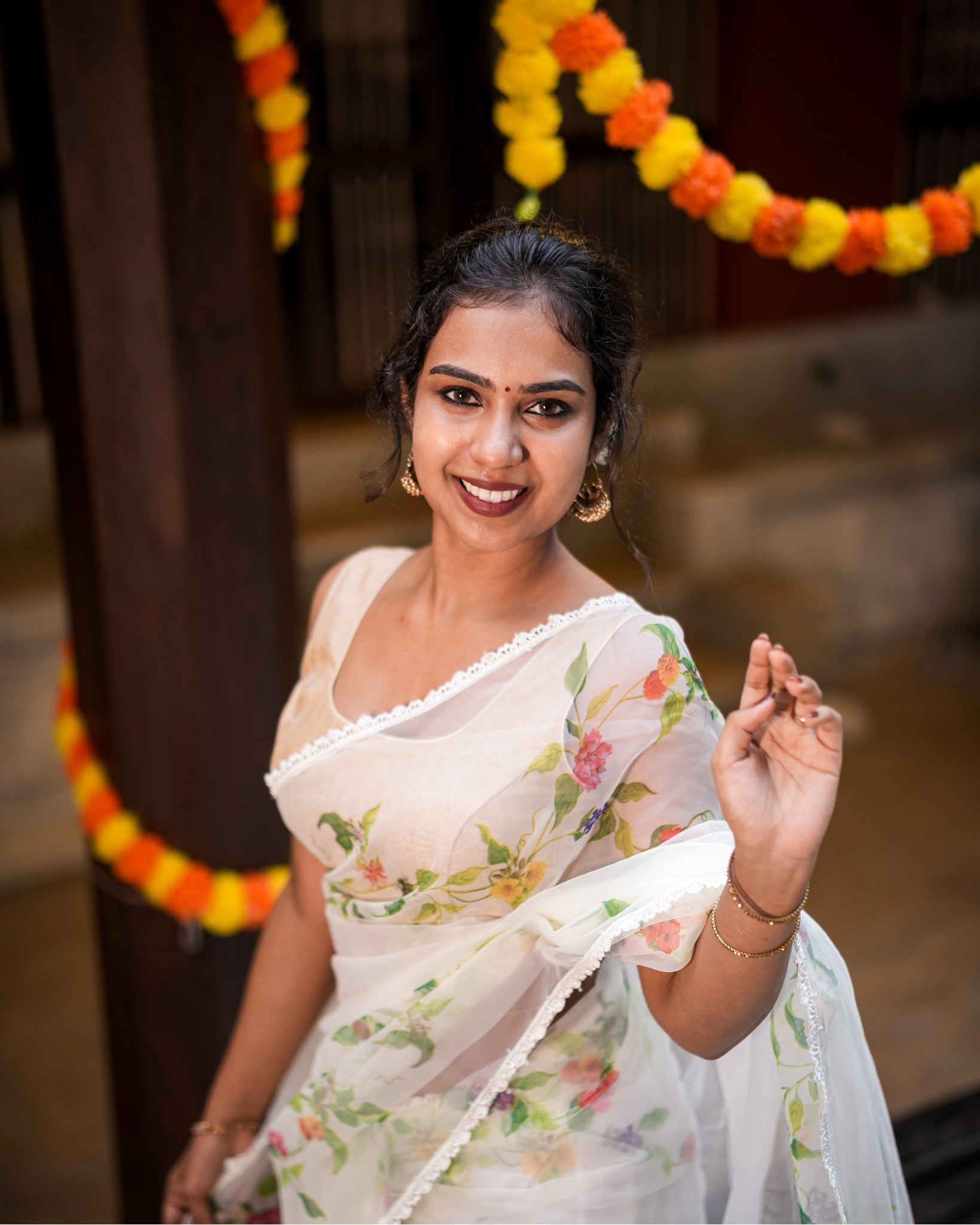 Poovonam ’26 Organza Saree