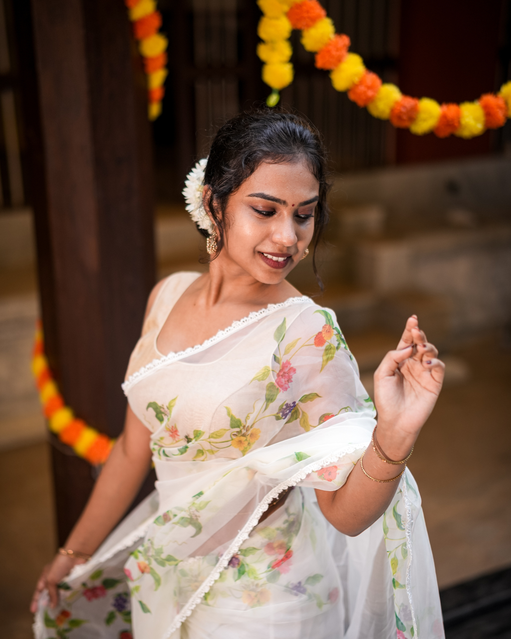 Poovonam ’26 Organza Saree