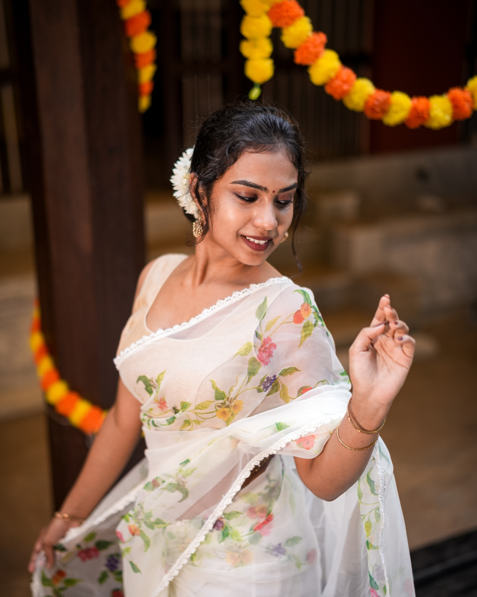 Poovonam ’26 Organza Saree