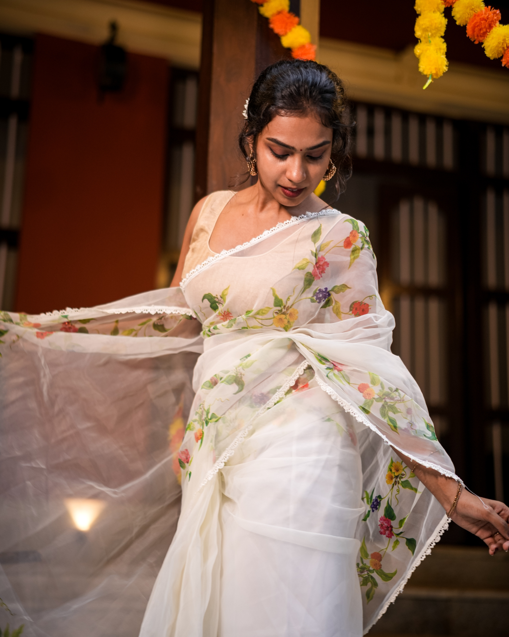 Poovonam ’26 Organza Saree