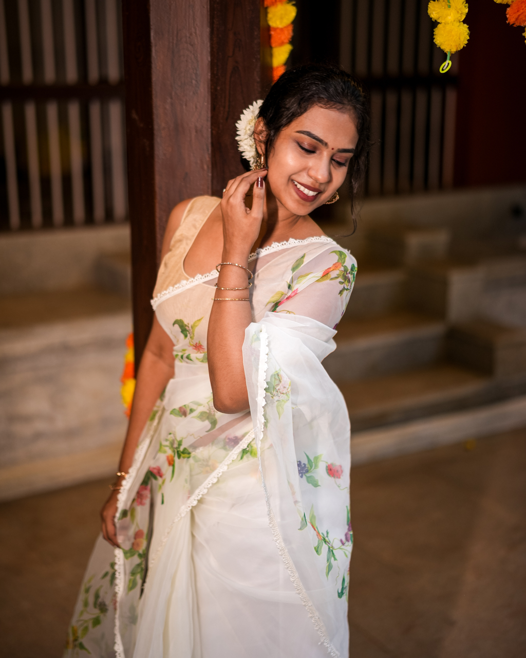 Poovonam ’26 Organza Saree