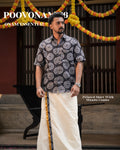 Poovonam ’26 Printed Shirt & Double Mundu